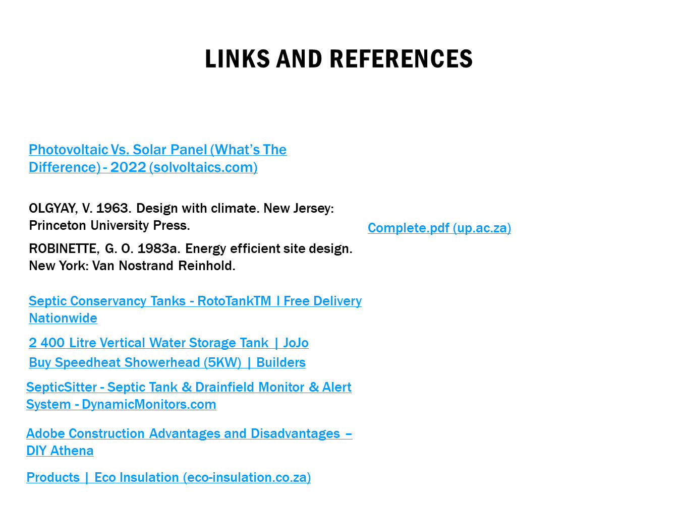 links and references links and references