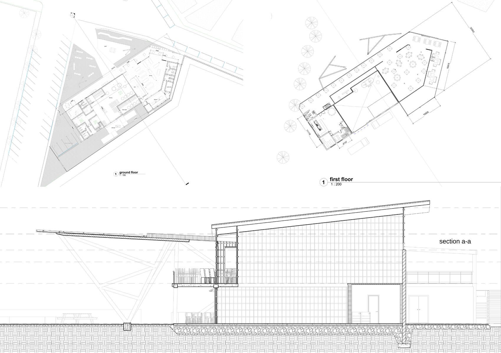 floor plans and section floor plans and section